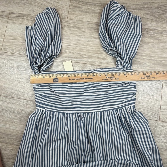Abercrombie & Fitch Blue and White Striped Mini Dress - Picture 7 of 10